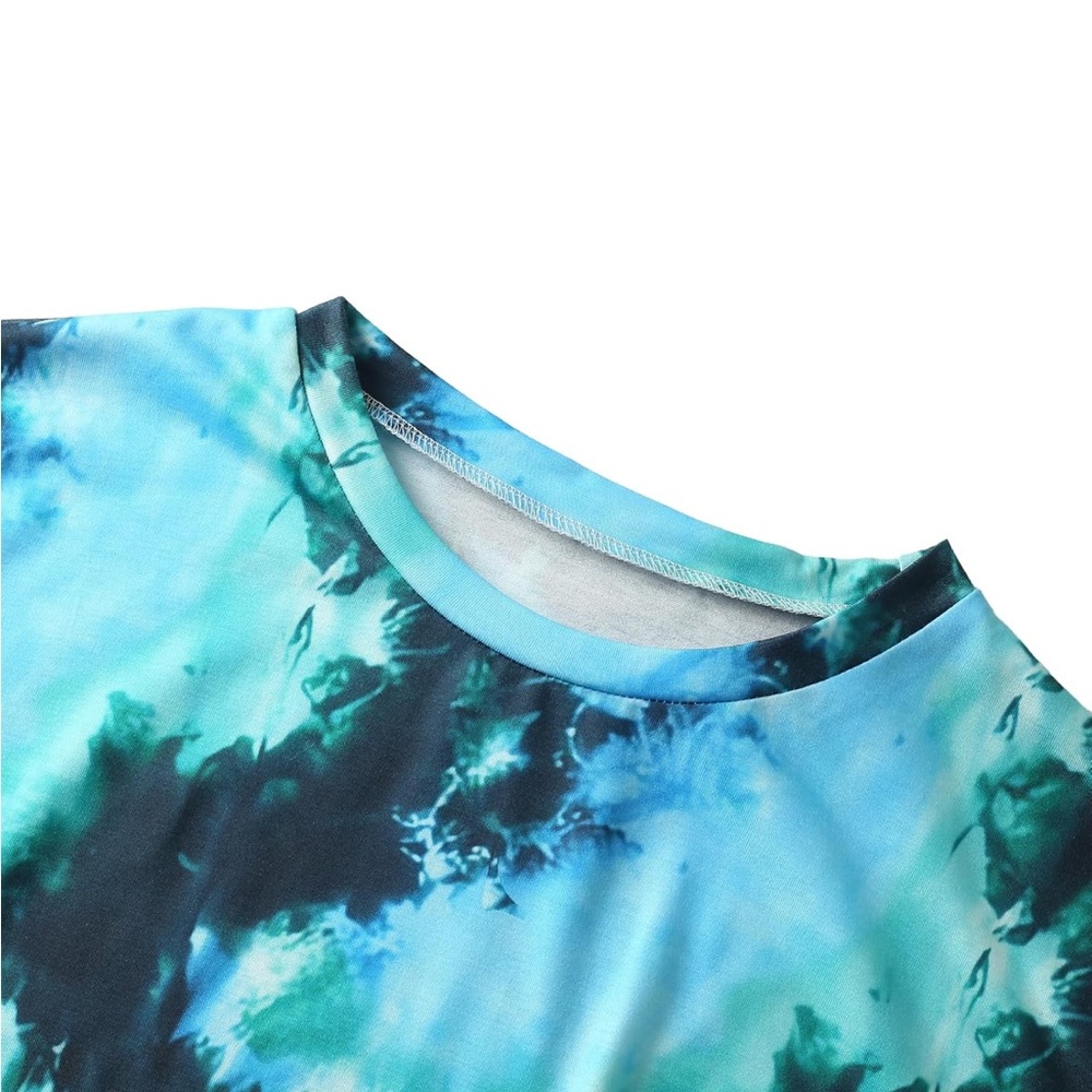 NWOT, Girls, Tie Dye Shorts and SS Oversized Loose Fit Top Set (size 6-7) - Picture 4 of 5